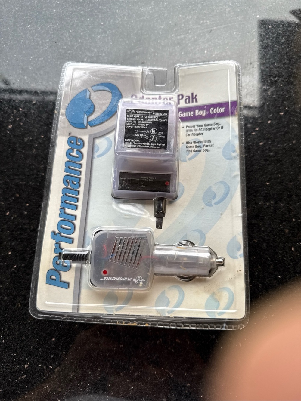 Performance Game Boy Car Adapter Pack - Gray/Blue